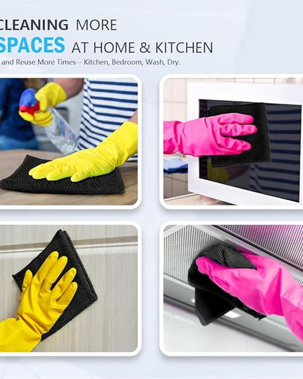 AIDEA Microfiber Cleaning Cloth-100PK, Soft Microfiber Towels for Cars, Absorbent Cleaning Rags, Lint-Free Streak-Free Wash Cloths for House, Kitchen, Window(12in.x16in.)