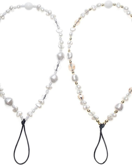 Beaded Camera Wrist Strap, Cute Phone Charms Strap, Pearl Bracelet Wrist Strap, Phone Keychain Decoration for Wallet