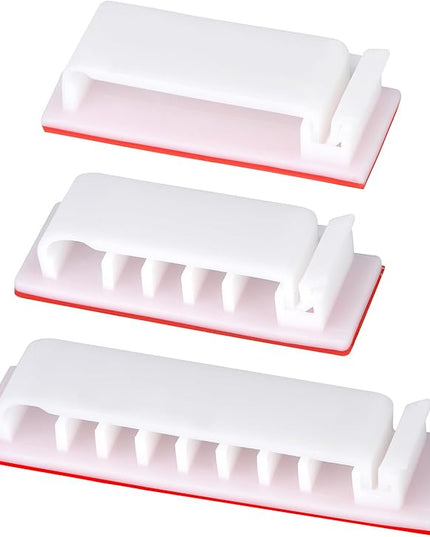 Cable Management Clips, 20Pcs Cable Organizers Wire Clips Cord Holder for TV PC Ethernet Cable Desk Home Office (White)