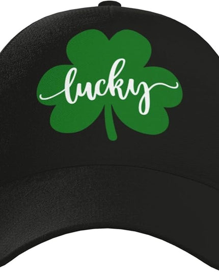 St. Patrick's Day Lucky Shamrock Hat Adjustable Irish Green Clover Baseball Cap Trucker Hat for Men Women