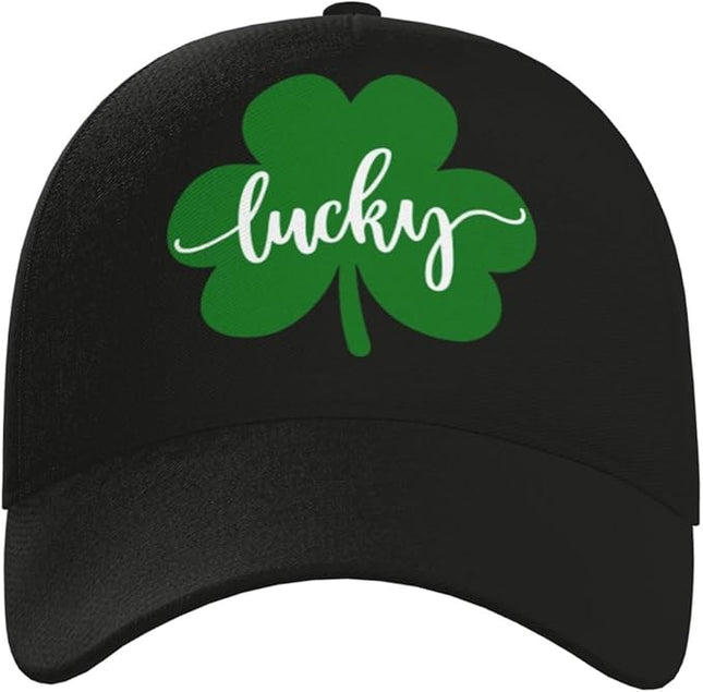 St. Patrick's Day Lucky Shamrock Hat Adjustable Irish Green Clover Baseball Cap Trucker Hat for Men Women