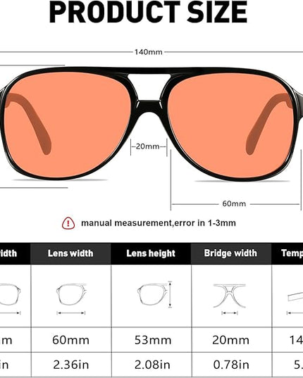YDAOWKN Retro Aviator Sunglasses for Women Mens Large Frame Classic Vintage 70s Sun Glasses Aviators