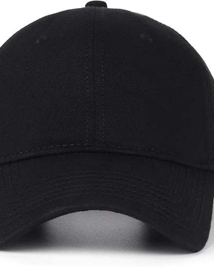 Zylioo XL XXL Oversize Baseball Cap, 100% Cotton Adjustable Dad Hat for Big Heads 23.5"-25.5", Soft Crown Large Size Cap