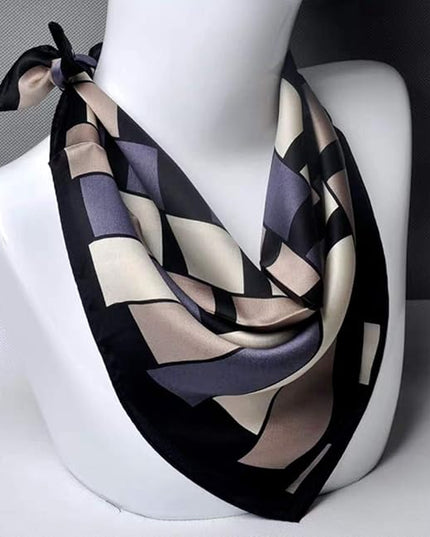 ANDANTINO 100% Mulberry Silk Scarf -21” Lightweight Square Neckerchief – Breathable Digital Printed Scarves with Gift Packed