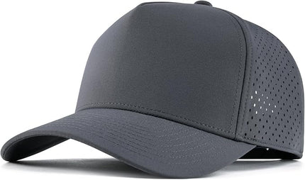 BOTVELA Men Adjustable Snapback Baseball Cap Vented Performance Laser Cut Mesh Hat