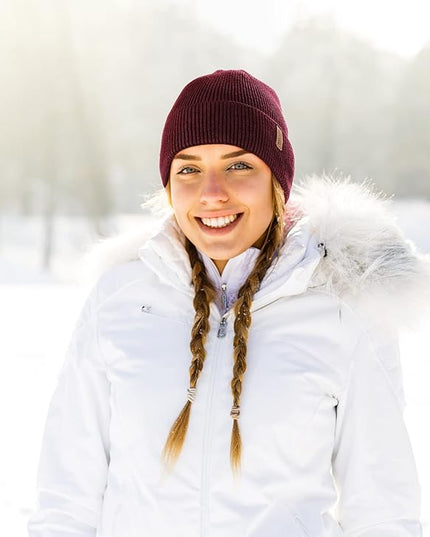 Wmcaps Winter Beanie for Men Women, Fleece Lined Beanie Soft Warm Knit Hat Ski Stocking Cuffed Cap