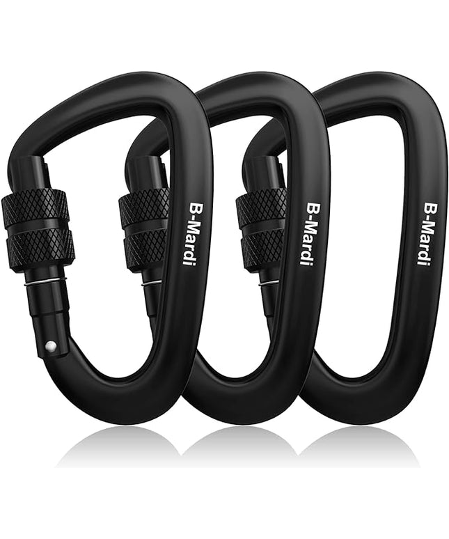 Carabiner Clips Heavy Duty 12kN (2697 lbs)-Lightweight Locking Carabiners for Camping, Hiking, Hammock, Dog Leash Harness, Outdoor and Gym etc, Keychains& Utility