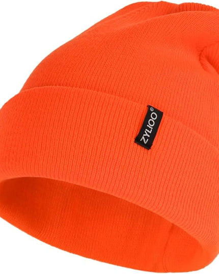 Zylioo Oversize Beanie Hats, XXL Big Size Ribbed Knit Cuffed Winter Hat for Cold Weather, Warm Skull Watch Cap
