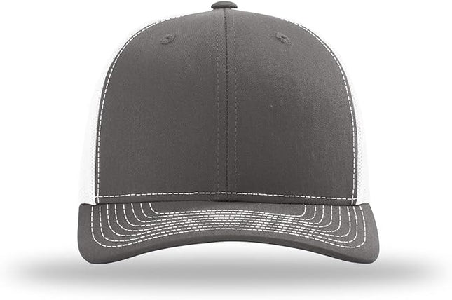 Richardson 112 Trucker Hat - Premium Adjustable Snapback Hat - Structured Six Panel Richardson Blank Caps
