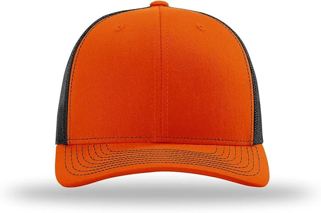 Richardson 112 Trucker Hat - Premium Adjustable Snapback Hat - Structured Six Panel Richardson Blank Caps
