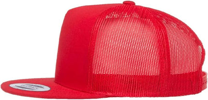Yupoong 5-Panel YP Classic Trucker Cap | High Profile Flat Visor Snapback | OSFM | Bulk Packs Available