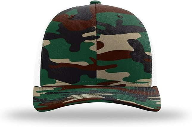 Richardson 112 Trucker Hat - Premium Adjustable Snapback Hat - Structured Six Panel Richardson Blank Caps