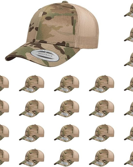 Yupoong Classic Premium Mesh 6 Panel Retro Trucker Cap | Mid Profile Snapback | OSFA | Bulk Pack Available