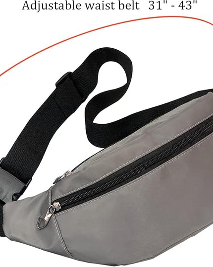 DAITET Crossbody Fanny Pack for Men&Women,Large Waist Bag & Hip Bum Bag with Adjustable Strap for Outdoors Workout Traveling Casual Running Hiking Cycling