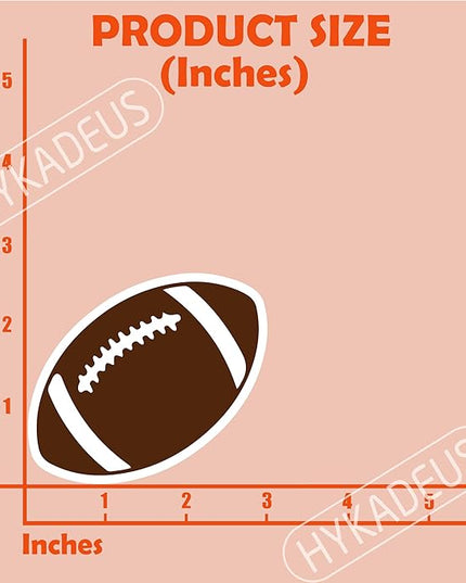 (3Pcs) Football Stickers Waterproof Vinyl Football Ball Decals for Water Bottle, Tumbler, Laptop, Phone Case, Poster Board, Scrapbooking, Team Players, Coach, 3" x 2.5"