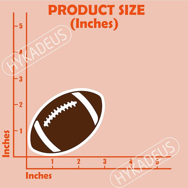 (3Pcs) Football Stickers Waterproof Vinyl Football Ball Decals for Water Bottle, Tumbler, Laptop, Phone Case, Poster Board, Scrapbooking, Team Players, Coach, 3" x 2.5"