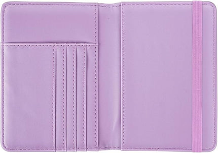 Passport Holder Cover Travel RFID Blocking Passport Cover Rose Gold Cute Flowers Passport Wallet with Elastic Band for Women