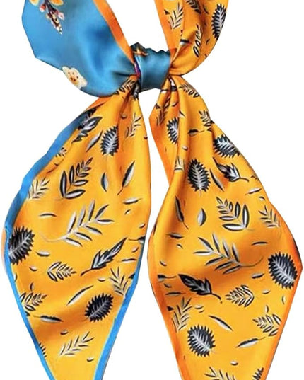 Head Scarf Purse Handle Neck Satin Hair Scarfs For Bag Lightweight Silky Long Thin Women's Fashion Scarves 59 * 5.9”
