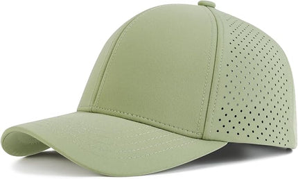 VOBOOM Men Quick Dry Baseball Cap Laser Cut Mesh Ball Curved Brim Snapback Hat