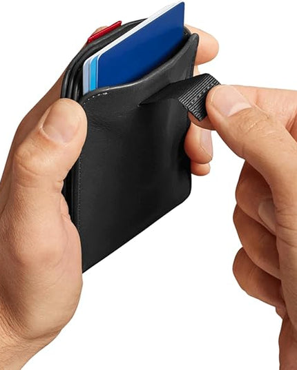 Distil Union Wally Bifold 5.0 RFID Wallet with ID Window - Slim Bifold Wallet for Men with Money Clip, Premium Leather – Minimalist RFID Card Holder - Holds 14 Cards & 30 Bills - Black