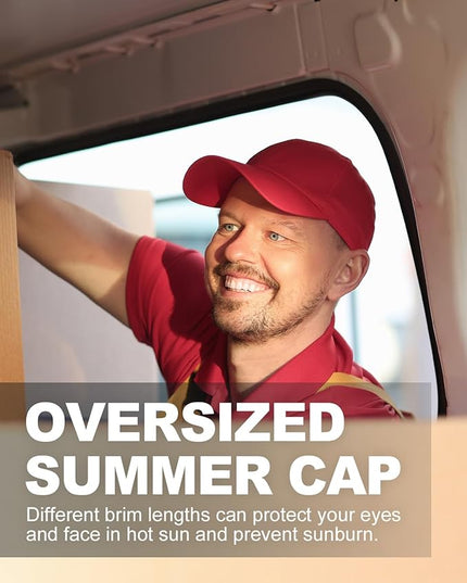 Zylioo XL XXL Oversize Baseball Cap, 100% Cotton Adjustable Dad Hat for Big Heads 23.5"-25.5", Soft Crown Large Size Cap
