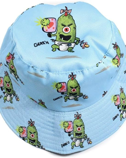Pickle Monsters Bucket Hat - Fun Pickleball Hat Featuring The Dreaded Crew - 3 Sizes!