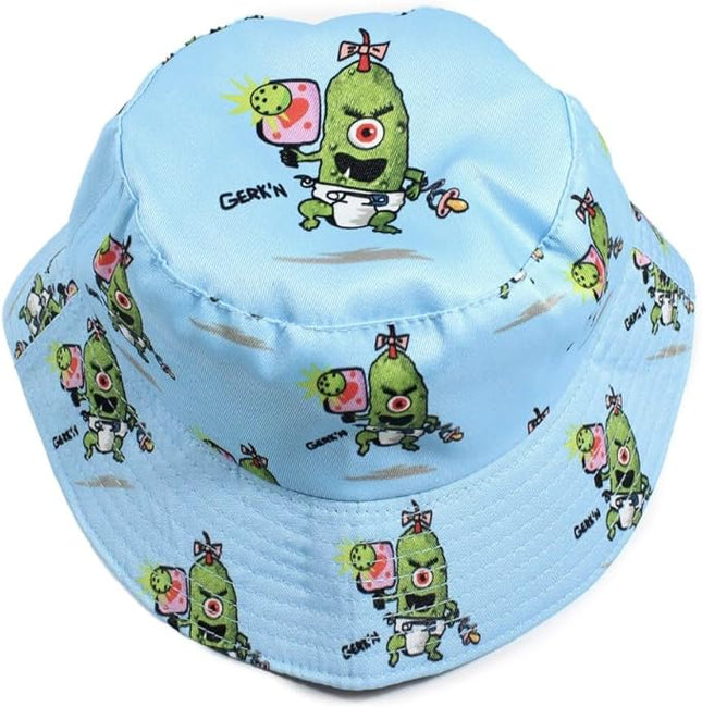 Pickle Monsters Bucket Hat - Fun Pickleball Hat Featuring The Dreaded Crew - 3 Sizes!
