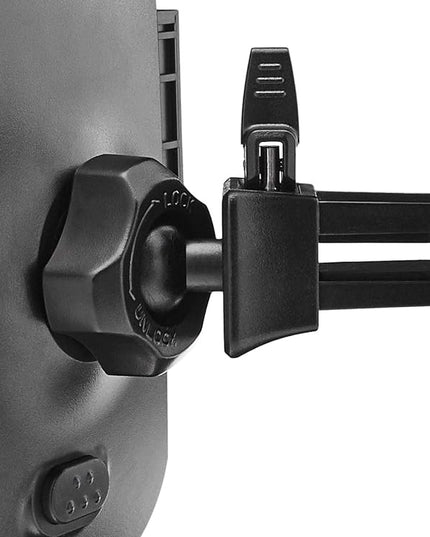 Amazon Basics Universal Portable Smartphone Holder for Car, Easy to Install Air Vent Mount, Adjustable and Secure, Grey
