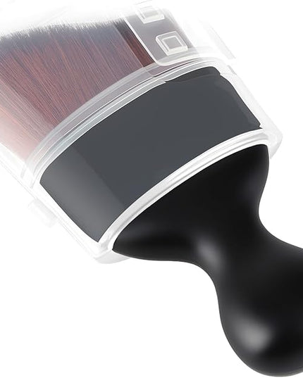 Car Detailing Brush, Soft Bristle Cleaning Brush, Scratch-Free Auto Duster Tool for Dashboard, Air Vents, Leather & Interior Cleaning (Black&Dark Brown with Cap)
