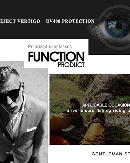 FEIDUSUN Sunglasses Men Polarized Sunglasses for Mens and Womens,Black Retro Sun Glasses Driving Fishing UV Protection