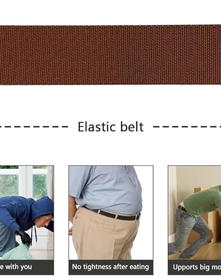 DOOPAI Stretch Canvas Belt for Men, Adjustable Elastic Holeless Web Belt for Casual, Golf, and Work, with Bottle Opener