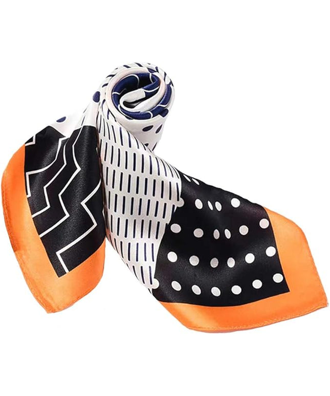 ANDANTINO 100% Mulberry Silk Scarf -21” Lightweight Square Neckerchief – Breathable Digital Printed Scarves with Gift Packed