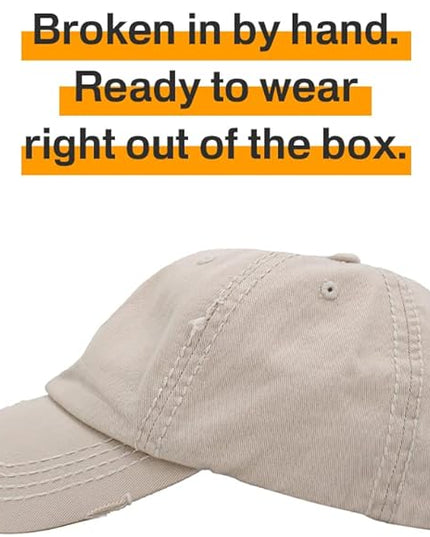 KBETHOS Vintage Washed Distressed Cotton Dad Hat Baseball Cap Adjustable Polo Trucker Unisex Style Headwear
