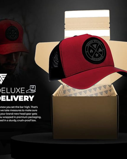 Urban Effort Mesh Back Cap - for Men and Women Baseball Hat 5-Panel Trucker Hat - Great Snapback Closure for Hunting & Hiking