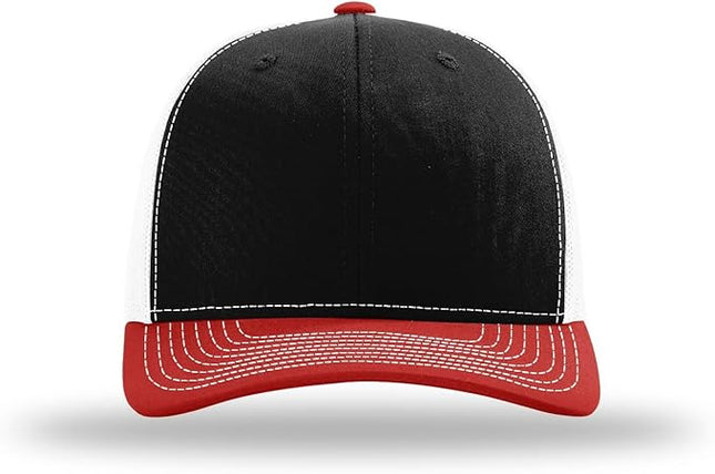 Richardson 112 Trucker Hat - Premium Adjustable Snapback Hat - Structured Six Panel Richardson Blank Caps