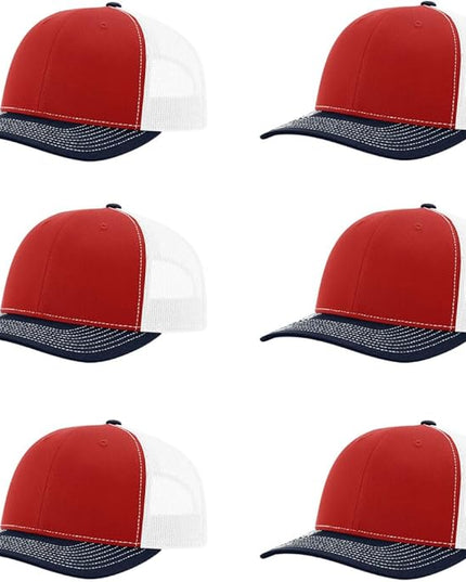 Richardson 112 Classic Six-Panel Adjustable Snapback Trucker Cap | Bulk Packs Available