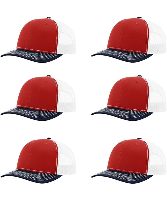 Richardson 112 Classic Six-Panel Adjustable Snapback Trucker Cap | Bulk Packs Available