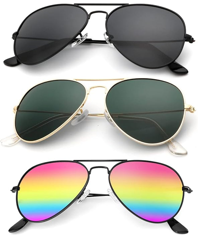 KALIYADI Classic Aviator Sunglasses for Men Women Driving Sun glasses Polarized Lens UV Blocking