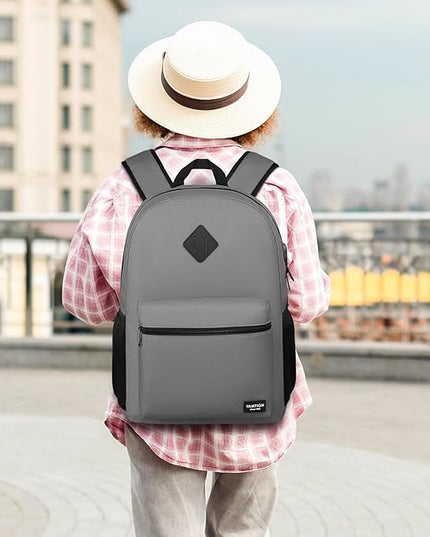 School Backpack,Unisex Classic Bookbag Teens Schoolbag with USB Port for High School College Office Work Travel