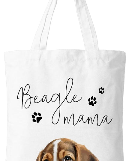 Dog Mama Canvas Tote Bag for Women, Dogs Lover Gift for Dog Mom, Birthday Christmas Cute Rottweiler Gifts For Women.