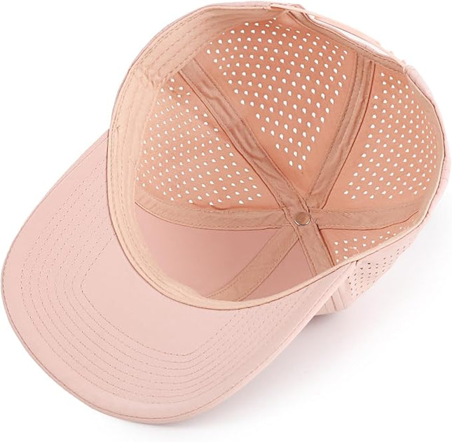 kozinu Quick Dry Baseball Cap Curved Brim Snapback Hat Laser Cut Mesh Ball Cap Golf Ball Cap for Men Women