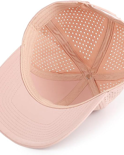 kozinu Quick Dry Baseball Cap Curved Brim Snapback Hat Laser Cut Mesh Ball Cap Golf Ball Cap for Men Women