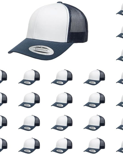 Yupoong Classic Premium Mesh 6 Panel Retro Trucker Cap | Mid Profile Snapback | OSFA | Bulk Pack Available