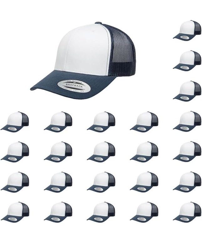 Yupoong Classic Premium Mesh 6 Panel Retro Trucker Cap | Mid Profile Snapback | OSFA | Bulk Pack Available