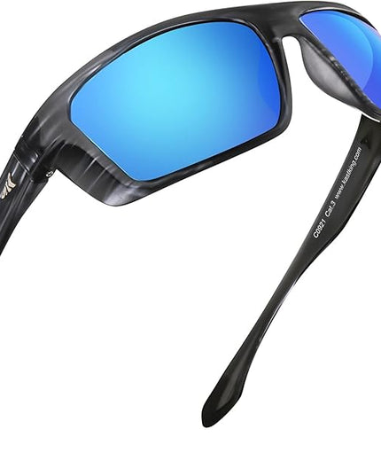 KastKing Huzzah Polarized Sport Sunglasses for Men and Women, Ideal for Driving Fishing Cycling and Running,UV Protection
