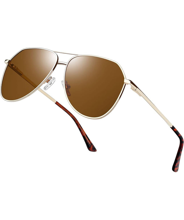 Joopin Polarized Metal Aviation Sunglasses Men, Classic Military Sun Glasses Women, Rectangle Shades UV400 Protection Costume