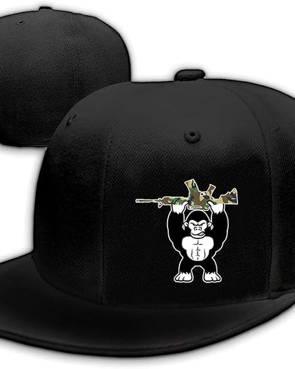 Skull Finger Flat Bill Hats for Men Black Mens Snapback Hat Baseball Cap Fitted Hat Rock N Roll Skeleton Hand Snap Backpack
