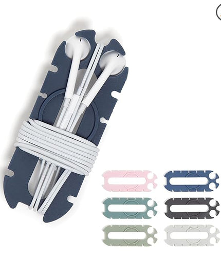 U Brands Oval Wired Ear Buds Cord Caterpillar Wrap, Set of 6 Cord Organizers for Apple Headphones Wired, Travel Essentials, Electronics Cable Management