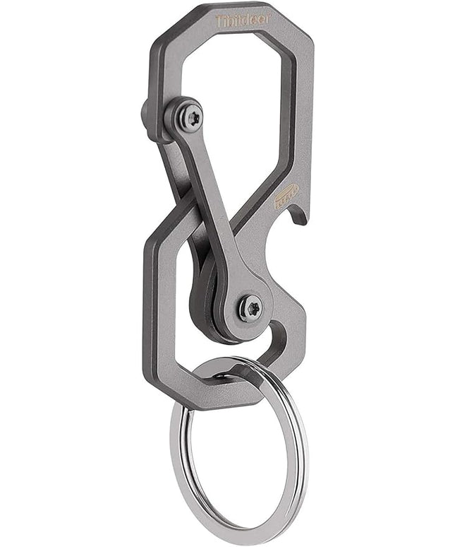 Titanium Keychain, Multifunctional Carabiner Clip Key chain Heavy Duty Car Key Organizer with Bottle Opener