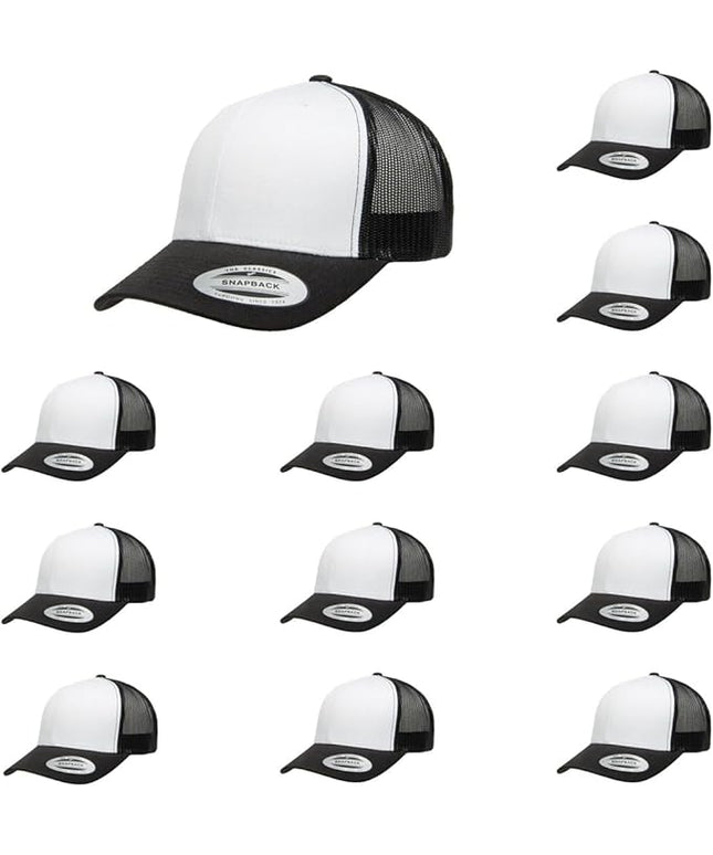 Yupoong Classic Premium Mesh 6 Panel Retro Trucker Cap | Mid Profile Snapback | OSFA | Bulk Pack Available